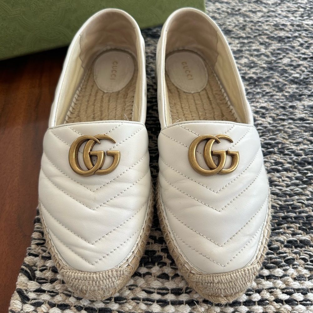 Gucci double G logo Women's White Espadrilles - Picture 2 of 7